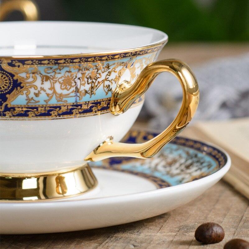 European Luxury Phnom Penh Ceramic Coffee Cups and Sauces Retro English Afternoon Tea Bohemia Coffee Cups Eco Suit