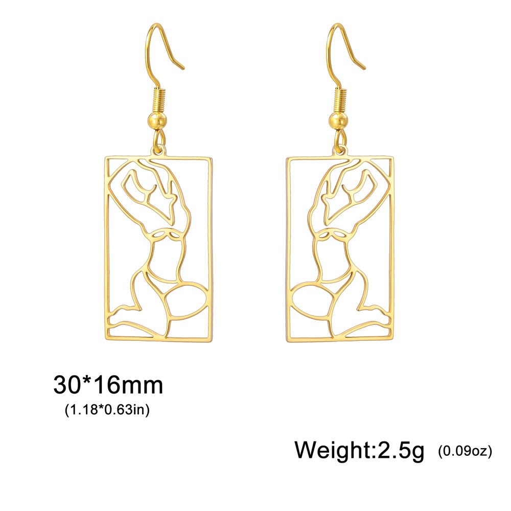 My Shape Charming Beauty Earrings for Women Girls Stainless Steel Fascinating Shapely Beauty Drop Earrings Fashion Jewelry Gift