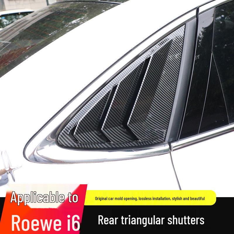 Kompatible Heckscheibenjalousien, Spoilerentlüftungen und dreieckige Fensterumbauten für Roewe i6/ei6/i6plus.
