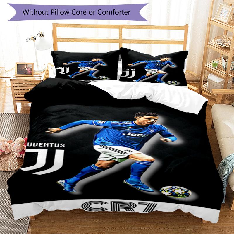 Ronaldo's Devil's Arrival Bedding Set, Breathable Duvet Cover with Pillowcases, Soft Bed Linen for Bedroom Home Decoration, Perfect Festival Birthday