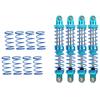 RC Shock Damper Shock Absorber 100mm Metal Shock Absorber Set of 4 with Spare Spring for SCX10D90 110 RC Crawler, 15mm Diameter, 3mm Opening