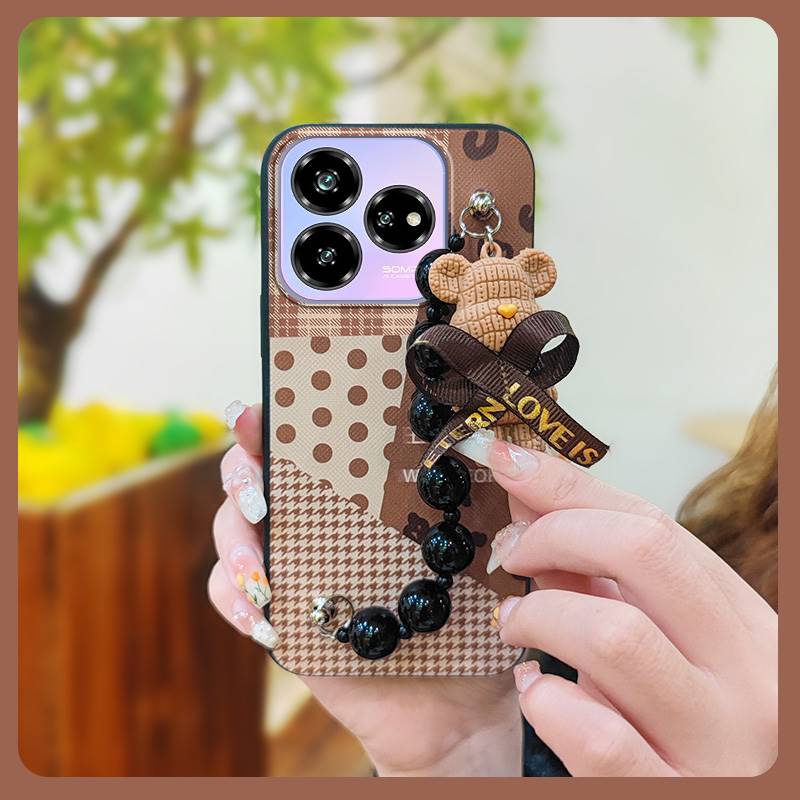 Cute Simplicity Phone Case For ZTE Blade V60 Design/Axon 60 Lite Protective Case Bear Bracelet Dirt-resistant Anti-knock