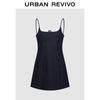 UR2026 Women's Polka Dot Denim Strap Dress