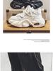 European Men's Thick Sole Air Cushion Height-Boosting White Dad Sneakers: Winter Casual Sports Style