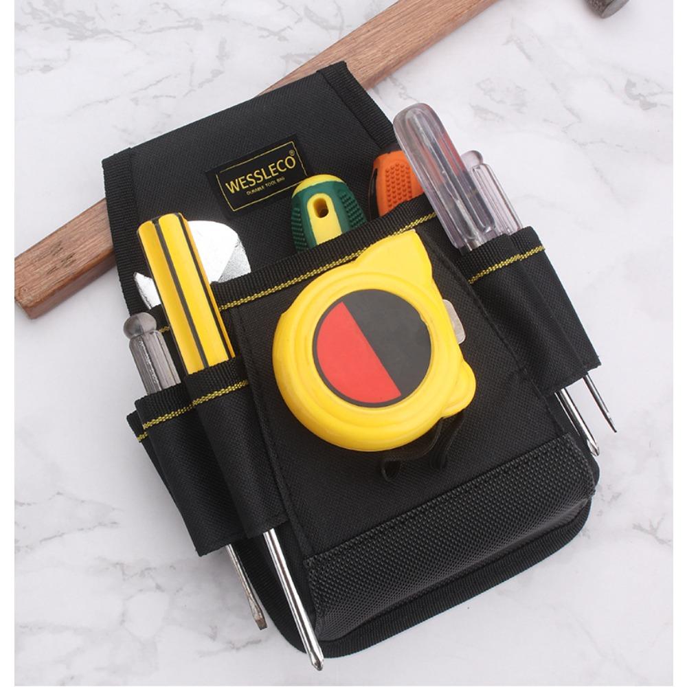 Torba biodrowa na narzędzia, wielofunkcyjna, torba na narzędzia do napraw, mały rozmiar, płótno, pas elektryka, zestaw narzędzi, na place budowy