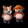 3D Cute Puppy Decorative Sticker Squeezeable Shiba Inu Phone Case Decoration Children's Birthday Party Favor Festival Supplies