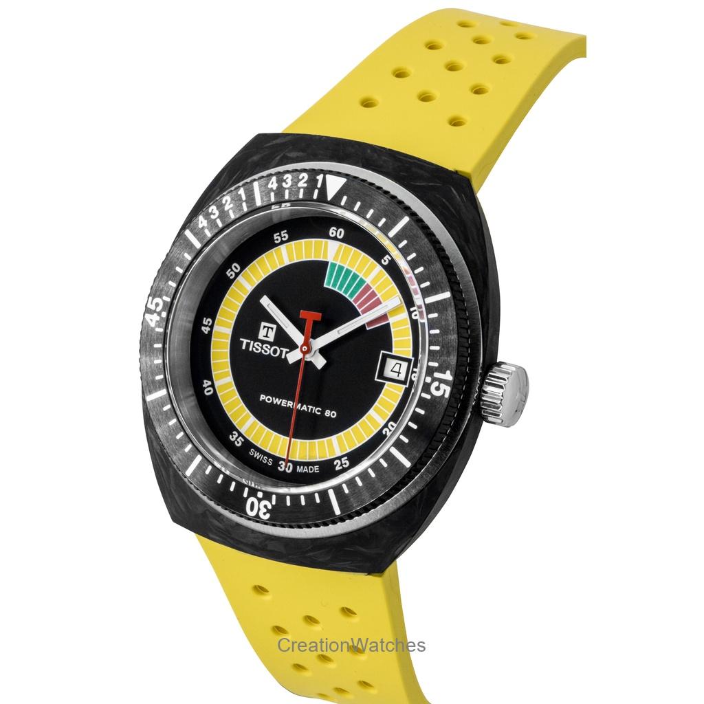 Tissot Sideral S Synthetic Strap Black Dial Automatic Diver's T145.407.97.057.00 300M Men's Watch