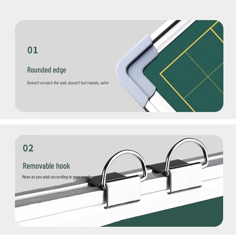 ZZLD Double-Sided Movable Green Chalkboard