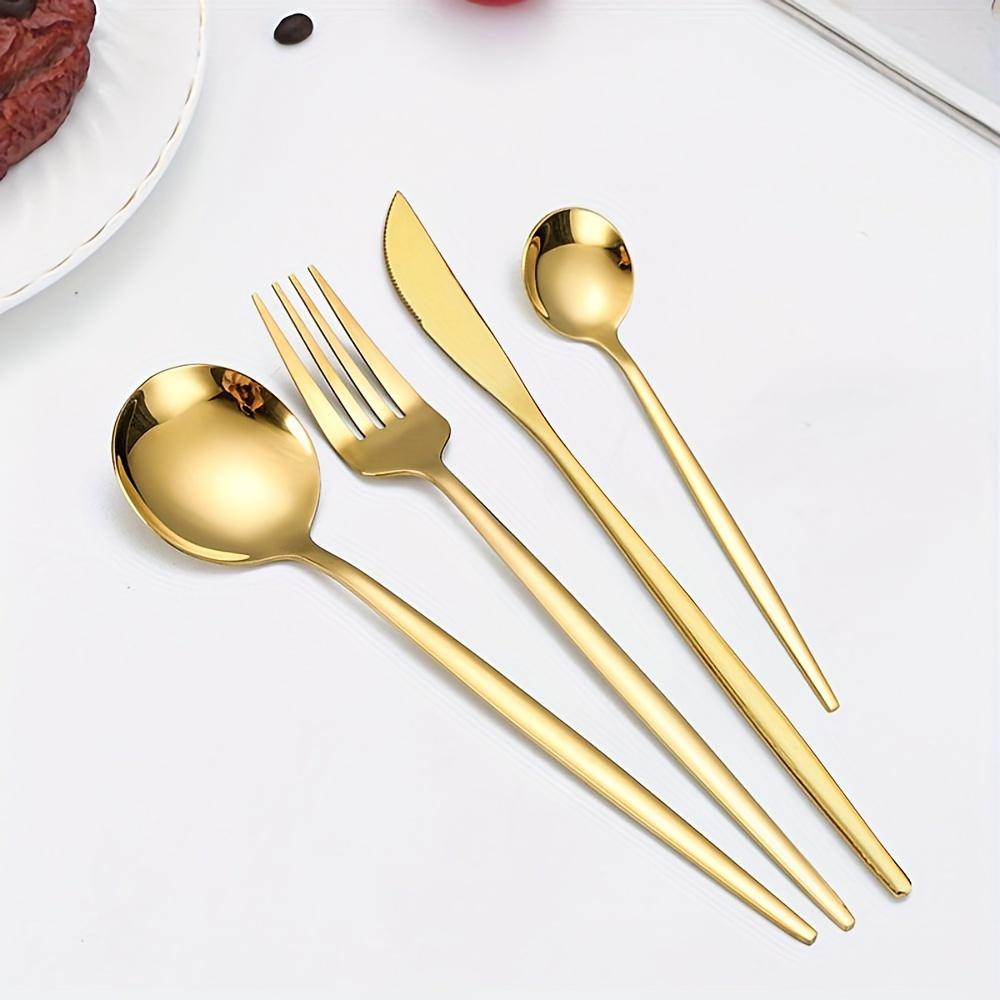 24-Piece Portugal Dinnerware Set - Flatware with Dishwasher Safe and Rust-Resistant Finish - Ideal for Kitchen Tableware and Everyday Dining