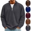 Men's Vintage Corduroy Long,Sleeve Top | Zip,Up Stand Collar Stylish Casual Shirt For Daily & Outing Wear
