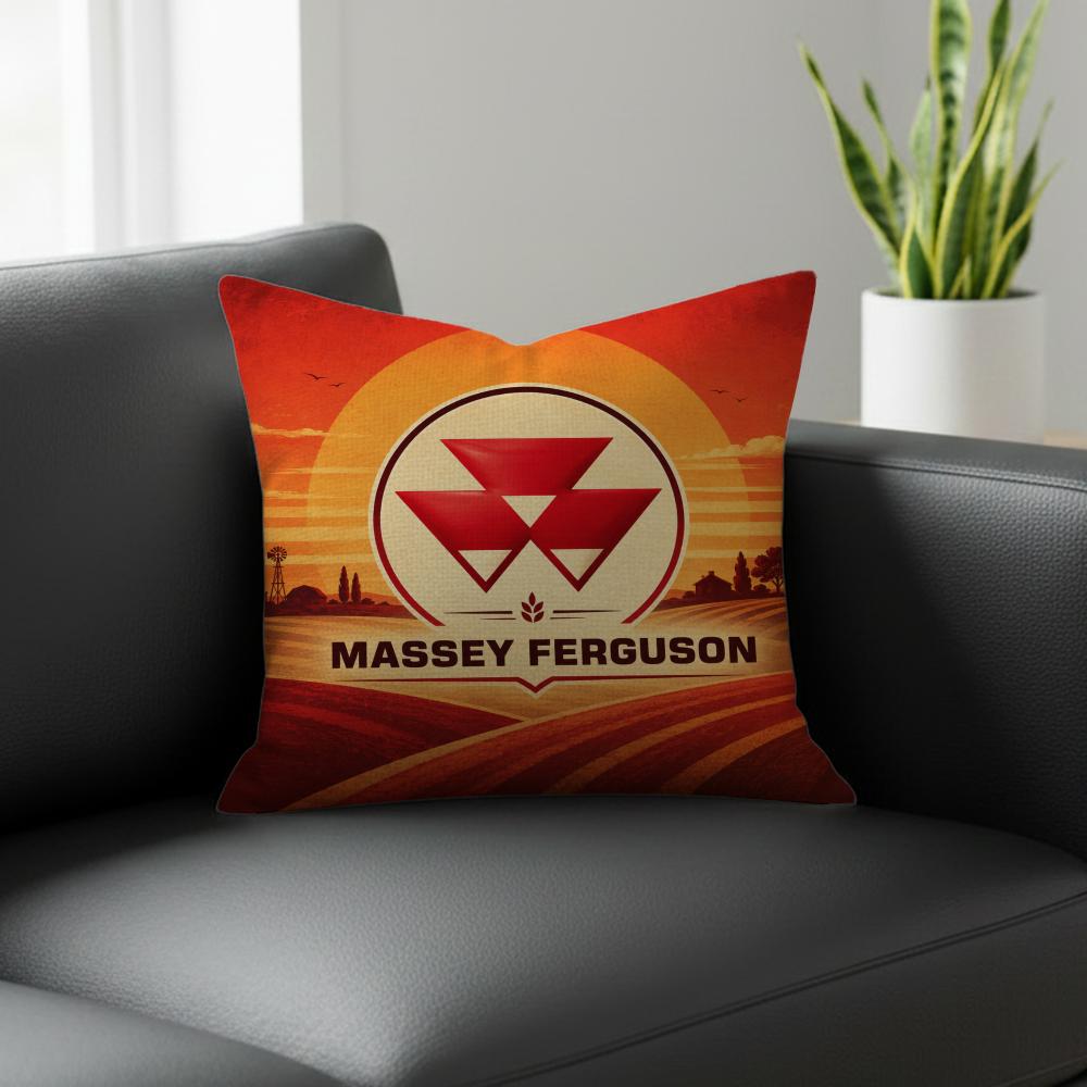 Brand Massey Ferguson Cushion Cover Natural Linen Pillowcase Set AllinOne Decor for Sofa Bedroom Chair