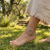 Retro Style Hollow Anklet Handmade Foot Jewelry New Turquoise Foot Chain  Summer