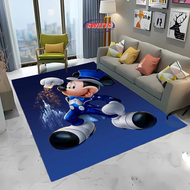 New To Disney Mickey Mouse Carpet! Bedroom Living Room Bed Mat, Non-slip Exquisite Home Decor, Durable Machine Washable Rug Gift