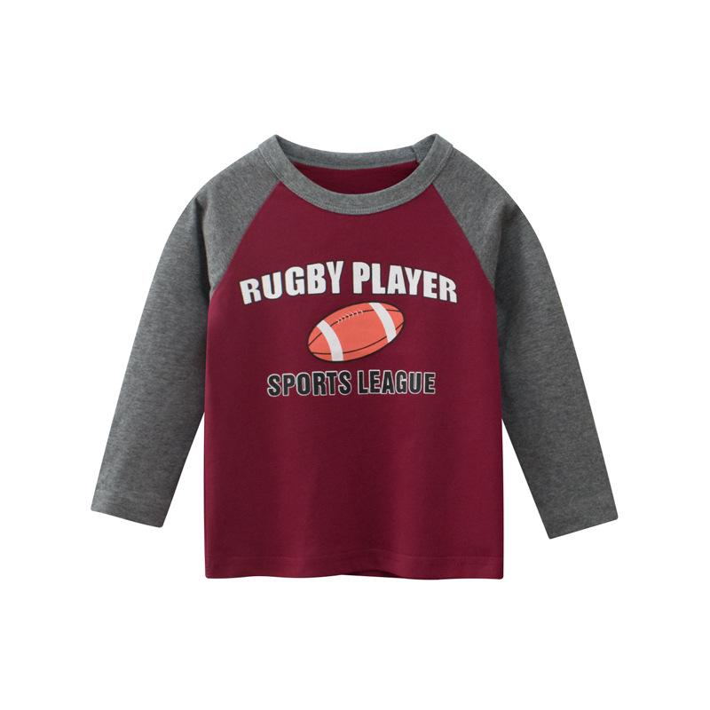 27kids Korean-Style Autumn 2024 Boys Long Sleeve T-Shirts Base Layer 130 cm