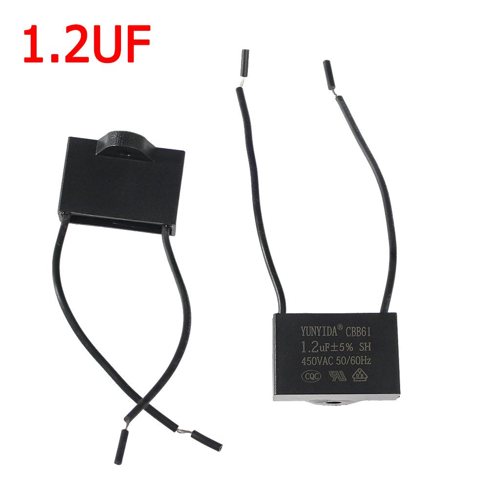 3pcs CBB61 450V Fan Capacitor 0.8/1/1.2/1.5/1.8/2/2.5/3/3.5/4/4.5/5/6/7/8/10 UF Ceiling Fan Motor Run Rectangle Capacitors Kit