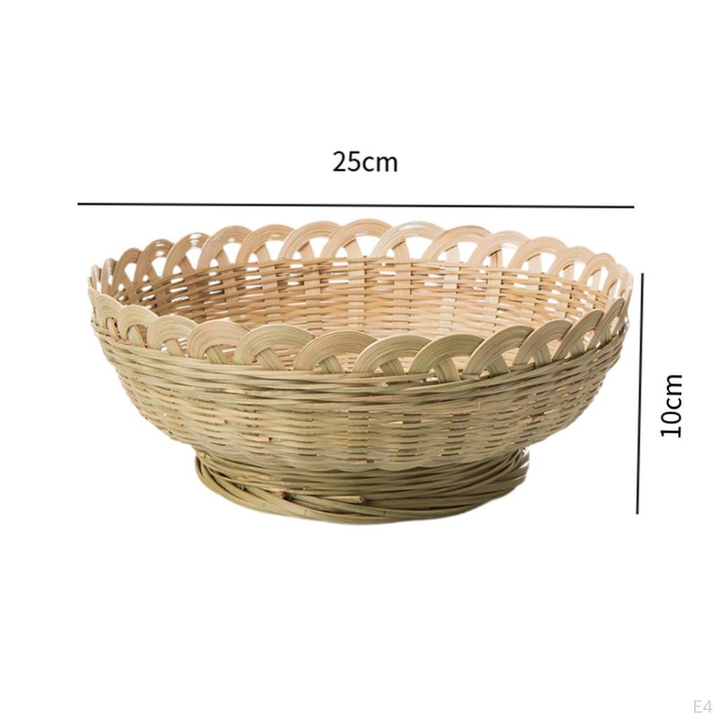 Bamboo Basket, Fruit And Vegetable Holder, Handmade, Rustic, Housewarming Gift, Rack, Storage
