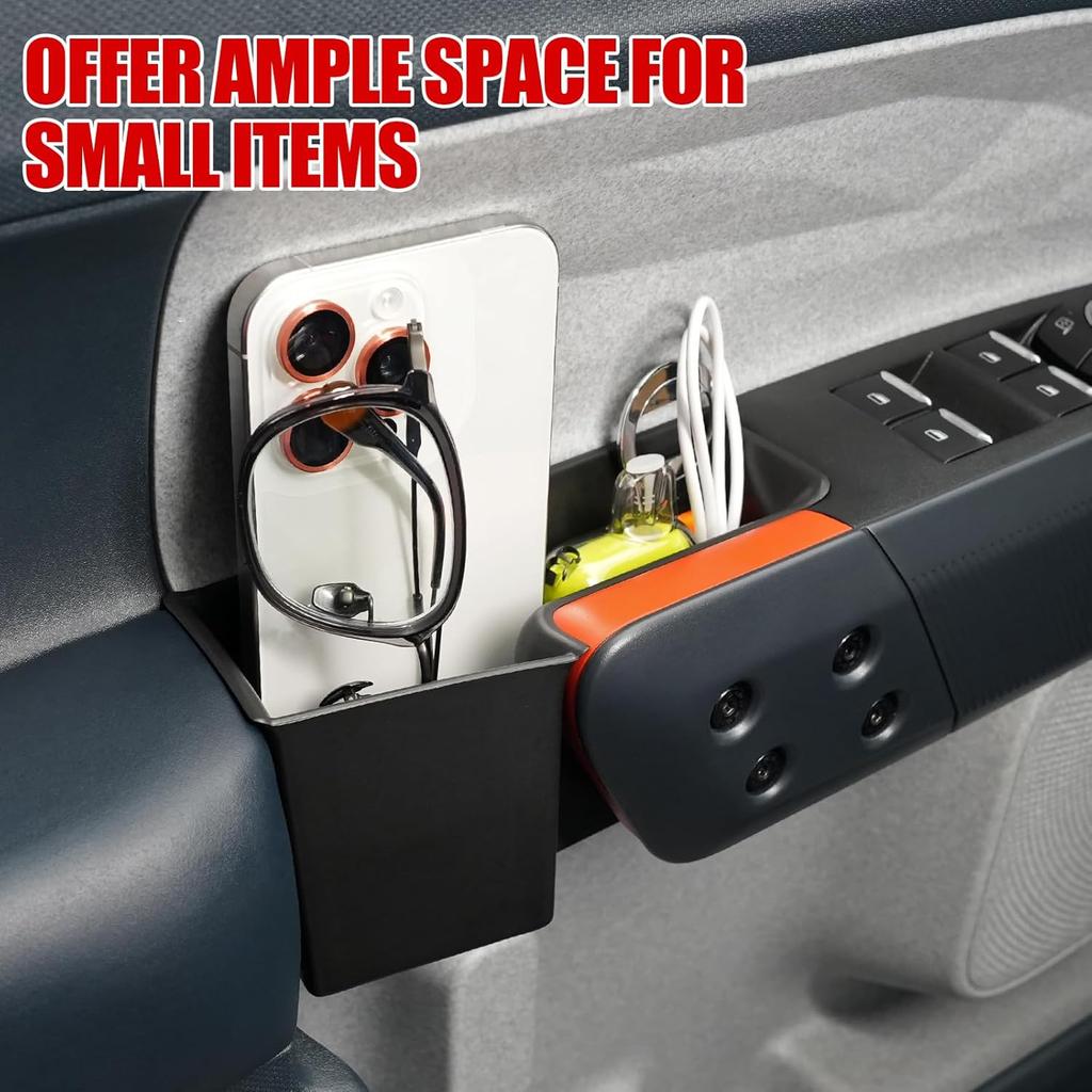 Mabett Door Handle Storage Organizer For Ford Maverick -2025 Accessories, Door Handle Armrest Ert Tray Box Fit Maverick (Front Doors+Rear Doors Set)