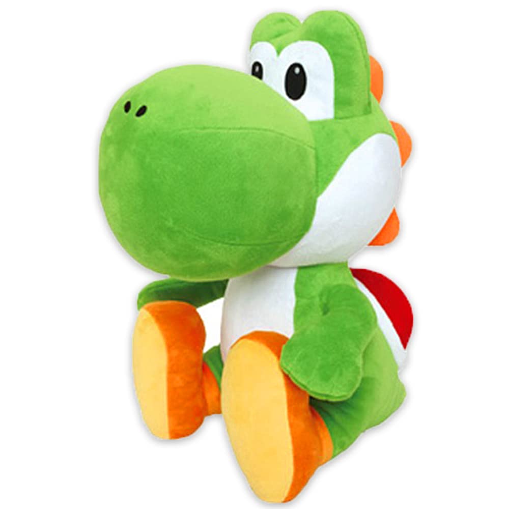 

Super Mario Official Oversized Plush Sitting Green and Pink Merchandise Toy, Yoshi, (Green) зелёный