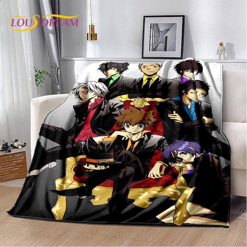 Coperta morbida in peluche, coperta in flanella, coperta da divano per soggiorno, camera da letto, letto, divano, copertura per picnic, per bambini, di Hitman Reborn