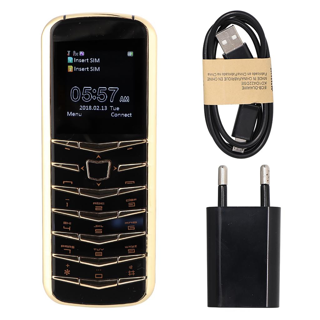 V03 Dual SIM Metal Mirror Small Screen Mobile Phone Mini Cell Phone