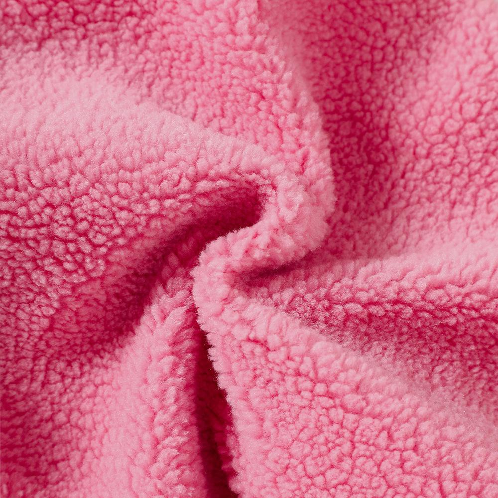 Odzież Dziecięca Dziecięca Dziewczęca Jesień i Zima Nowa Jednorzędowa Klapowana Pluszowa Kamizelka na Saszetkę