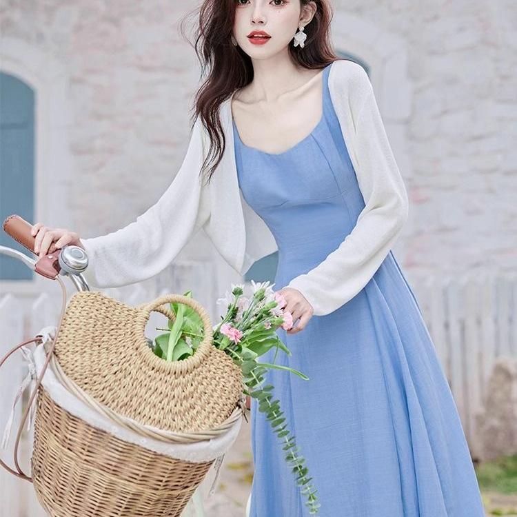 Exquisite Retro French Camisole Beach Dress