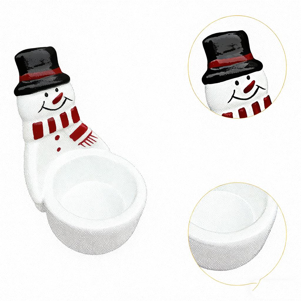 Christmas Snowman Candlestick Tea Lamp Candlestick