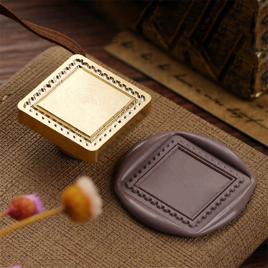 

1pc Matte Face Photo Frame Series Wax Seal Stamp Brass Head, Relief Retro Photo Frame Sealing Wax Head, For Wedding Invitations
