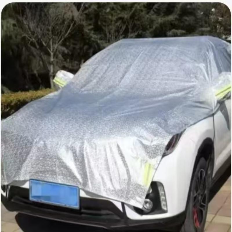 Copertura Universale per Auto a Mezza Copertura per Tutte le Stagioni Allungata Spessa Cotone Protezione Pioggia Calore Cofano Parabrezza Anteriore Auto