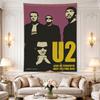 U2 Live in Toronto Retro Concert Poster Purple Band Silhouette Art