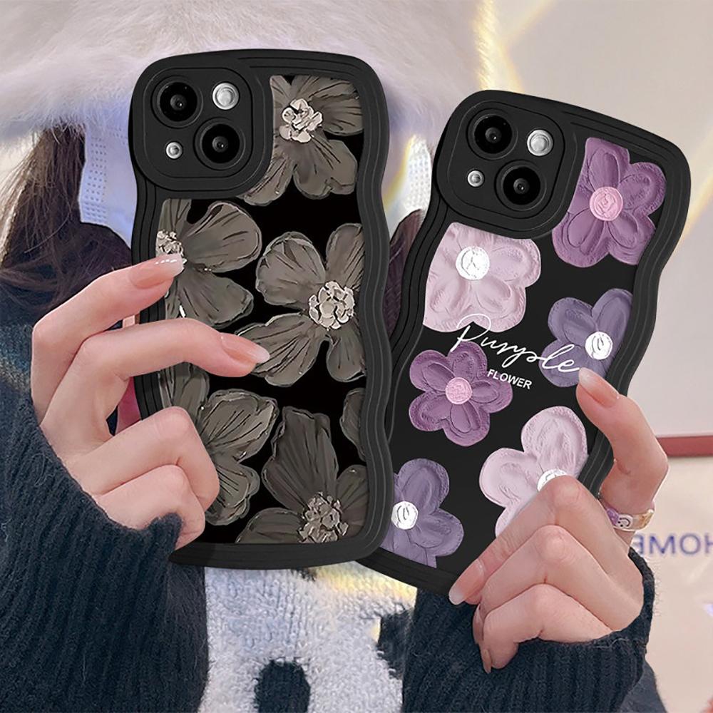Flower Phone Case For iPhone 11 15 13 14 Pro Max 12 X XR XS 7 8 Plus 6S SE  15promax Silicone TPU Shockproof Cover Bumper