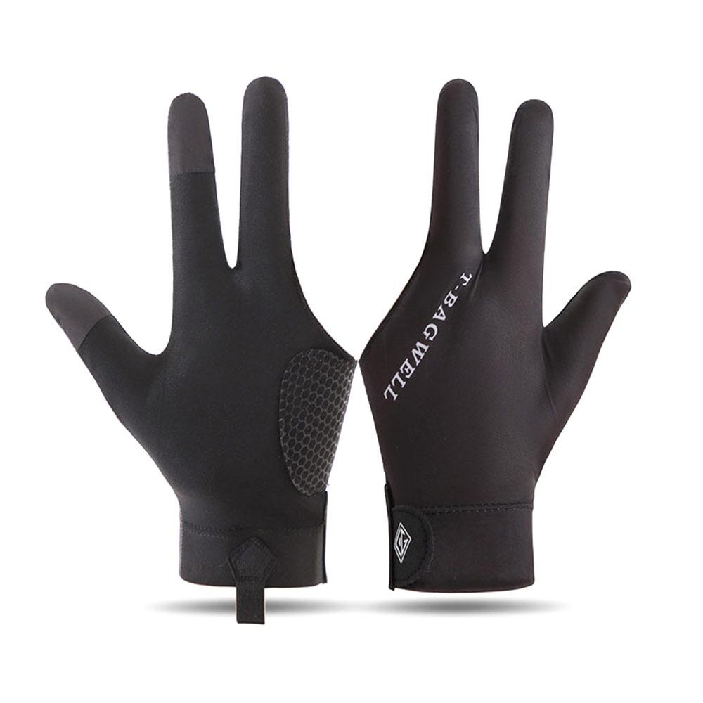 

Elastic Three Fingers Glove Left Hand Billiard Training Gloves Fitness Accessories чёрный