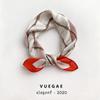 Korean silk scarf small scarf women's fashion printing temperament decoration silk spring and autumn summer thin square scarf