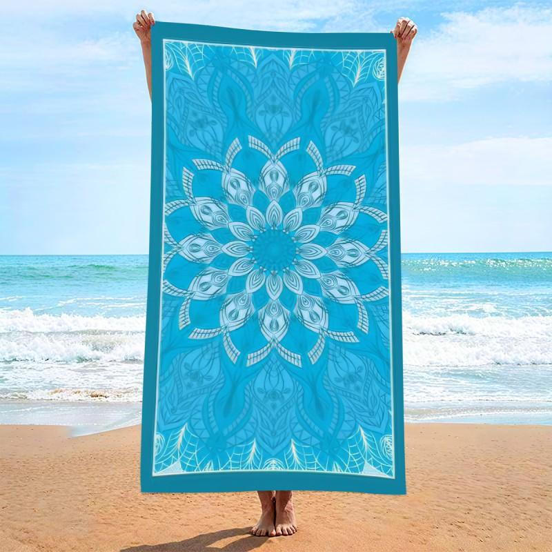 Microfiber Beach Towel With Demon Eye Print Quick Dry Large Size Travel Camping Pool