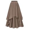 Women's Irregular Mid-Length Skirt with Elastic Waist