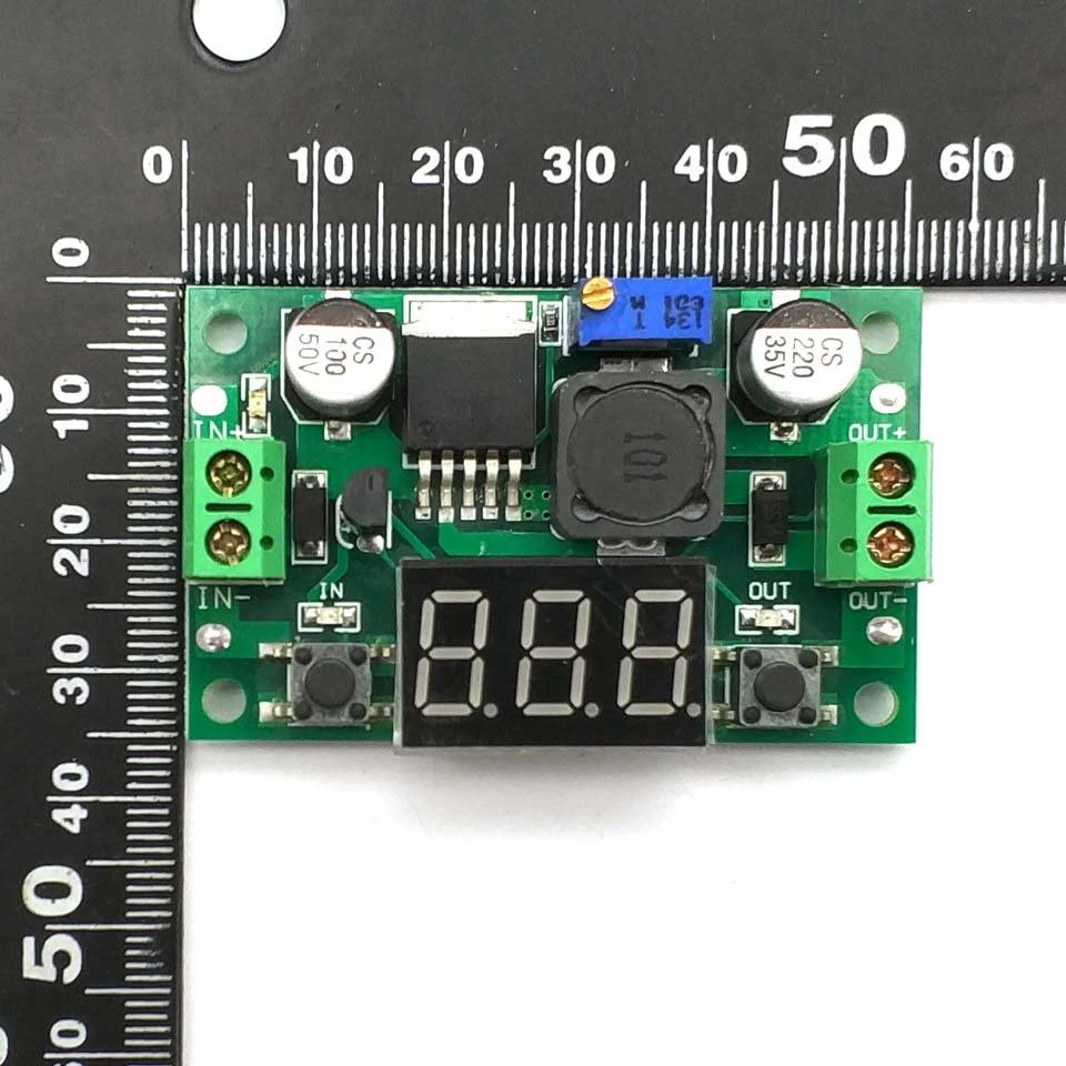 LM2596S LM2596 DC 4.0~40 auf 1.3-37V Einstellbares Abwärts-Leistungsmodul + LED-Voltmeter DC-DC-Modul