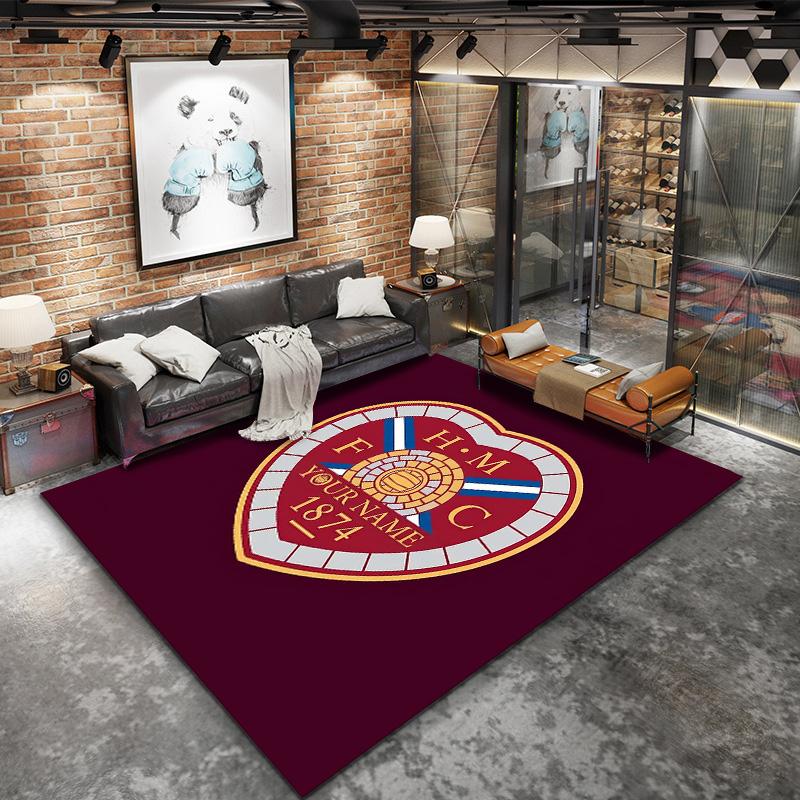 Heart Football Custom Name Carpet Rug For Living Room Bedroom Home Sofa Decoration Kids Play Nonslip Floor Mat