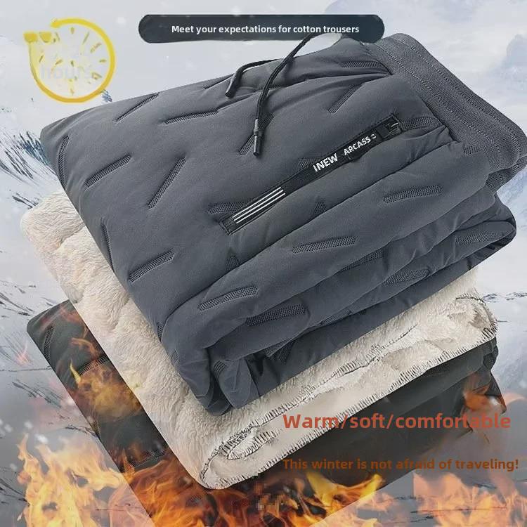 Pantalones deportivos cálidos impermeables y cortavientos Sherpa para jóvenes de corte holgado resistentes al frío