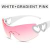 Fashion Stylist Sun Glasses Ladies Luxurious Trending Y2k Sun Glasses Woman Pink Eyewear UV400 Goggle 2000'S Lentes De Sol