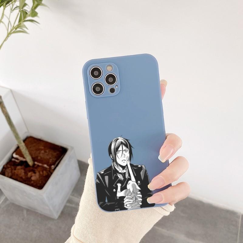 Butlers Ciel Phantomh Phone Case For IPhone 14 11 12 13 Pro Max X XR XSMax 6 6S 7 8 Plus SE 2022 Soft Square Color Phone Cover