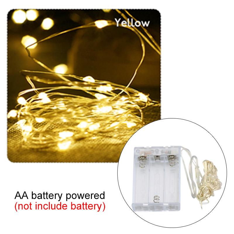 

2M 3M 5M 10M медный провод светодиодные гирлянды сказочная гирлянда свет на батарейках для рождественской свадебной вечеринки украшения освещение 10M