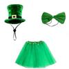 For St Patrick\\\\\\\'s Day Lawn Goose Outfit Top Hat Bandana Set Tuxedo Bandana Retains Shape Seasonal Lawn Decoration