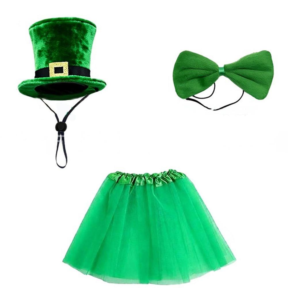 For St Patrick\\\\\\\'s Day Lawn Goose Outfit Top Hat Bandana Set Tuxedo Bandana Retains Shape Seasonal Lawn Decoration