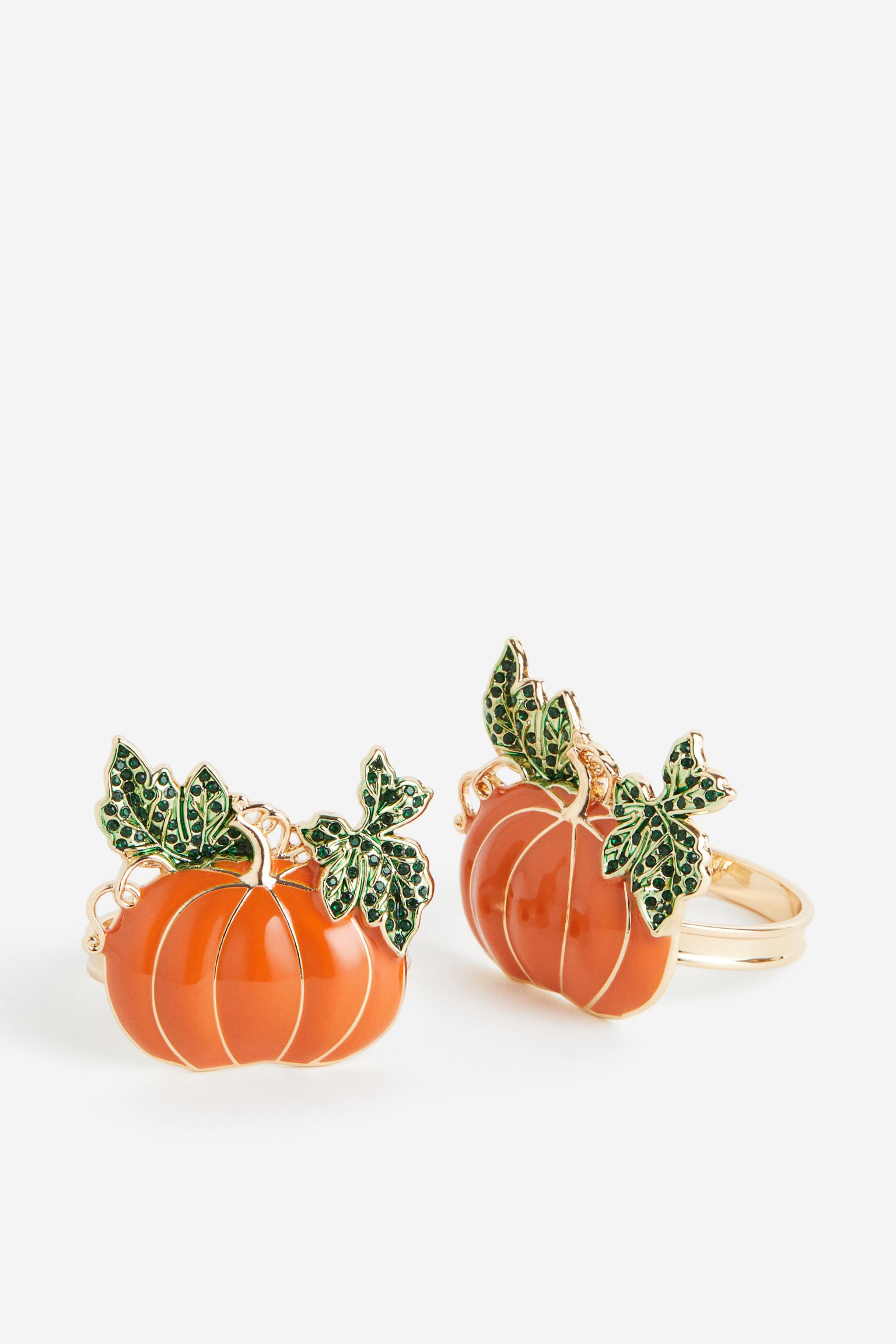 

2-pack pumpkin-detail napkin rings