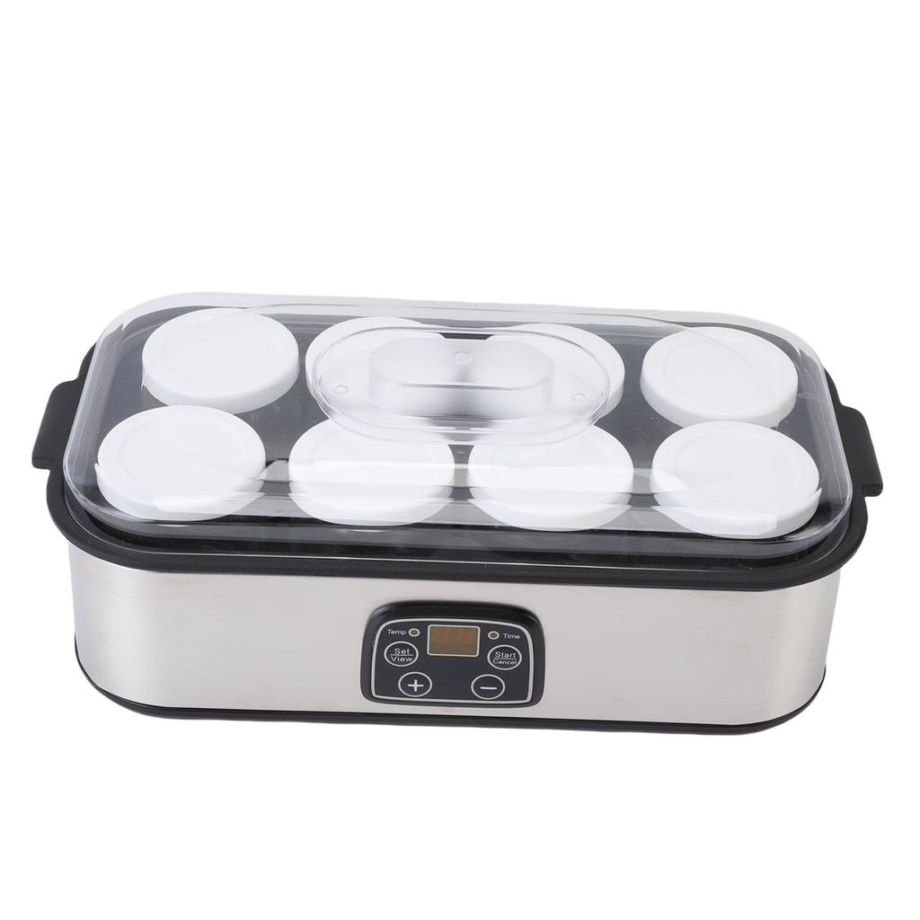 Macchina per Yogurtiera 0-48 Ore di Timer 8 Tazze Controllo Automatico della Temperatura Elettrica per Yogurt Fatto in Casa Spina EU 220V