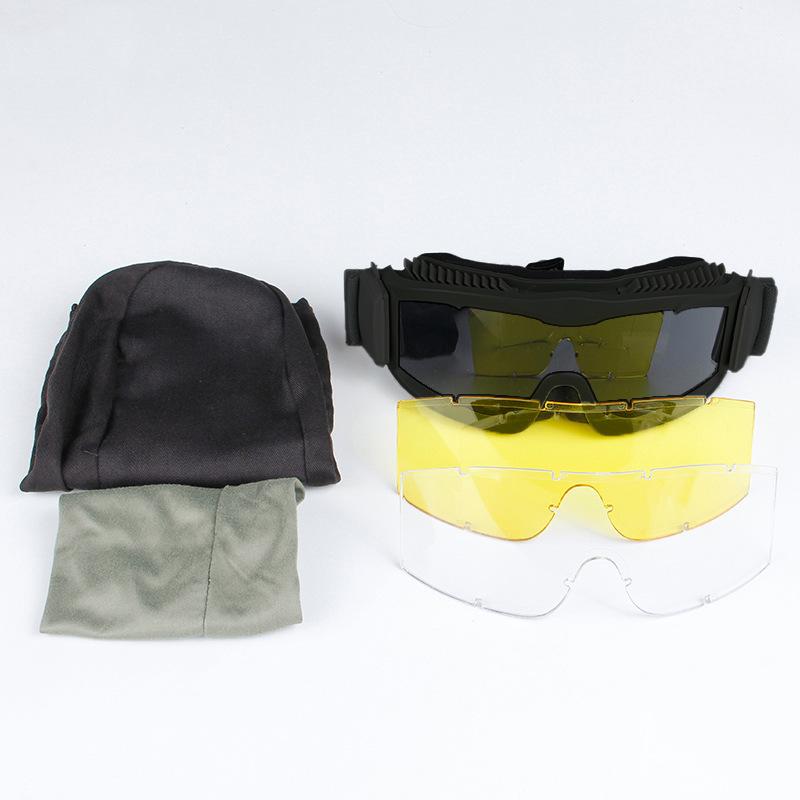 Alpha Tactical Goggles Protective Eyewear for Military Enthusiasts, Impact-Resistant, Single-Person Cycling Windproof and Sandproof Sunglasses