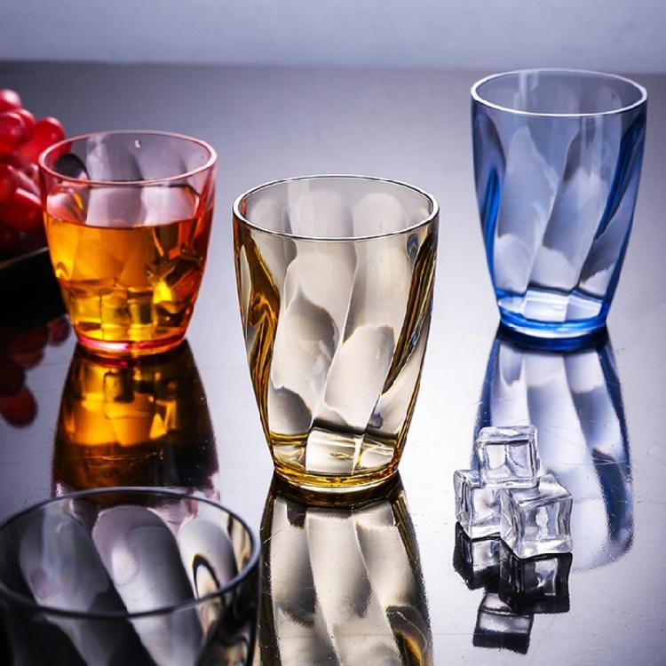 Shatterproof Plastic Water Tumblers Reusable Fruit Juice Beer Champagne Cups