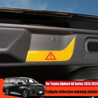 For Toyota Alphard 40 Series 2024 2025 Tailgate Reflective Warning Sticker Car Interior Decoration Product Modification Parts