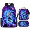Dragon Ball Backpack Cross-border Trend Backpack Retro School Bag Dragon Ball Cartoon Three-piece Set