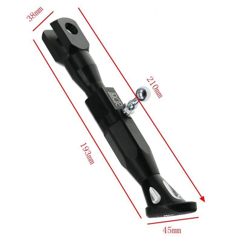 LMoDri Motorcycle Adjustable Height 21-25CM Kickstands Motor Scooter Modified Foot Bracket CNC Aluminum Alloy Side